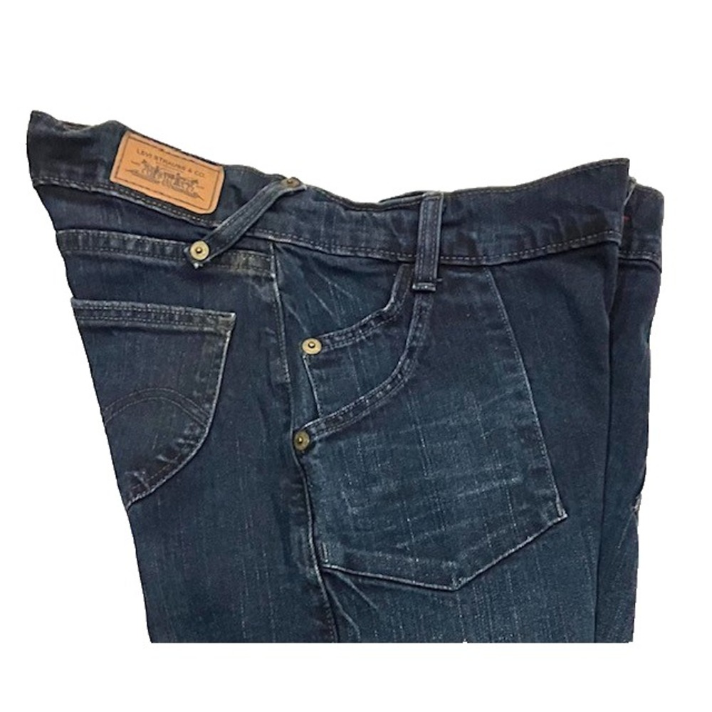 Levis 504 Ladies Slouch Flare Jeans Size 13M ( 34 X 30 )  Dark Blue Wash